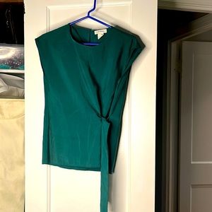 Deep sea green Club Monaco cap sleeved shirt size XS